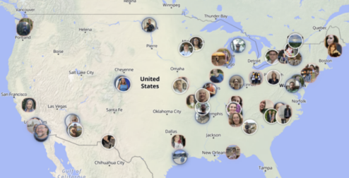 Member locations map preview