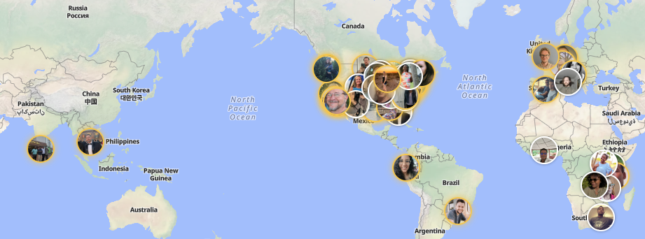 Members worldwide map preview