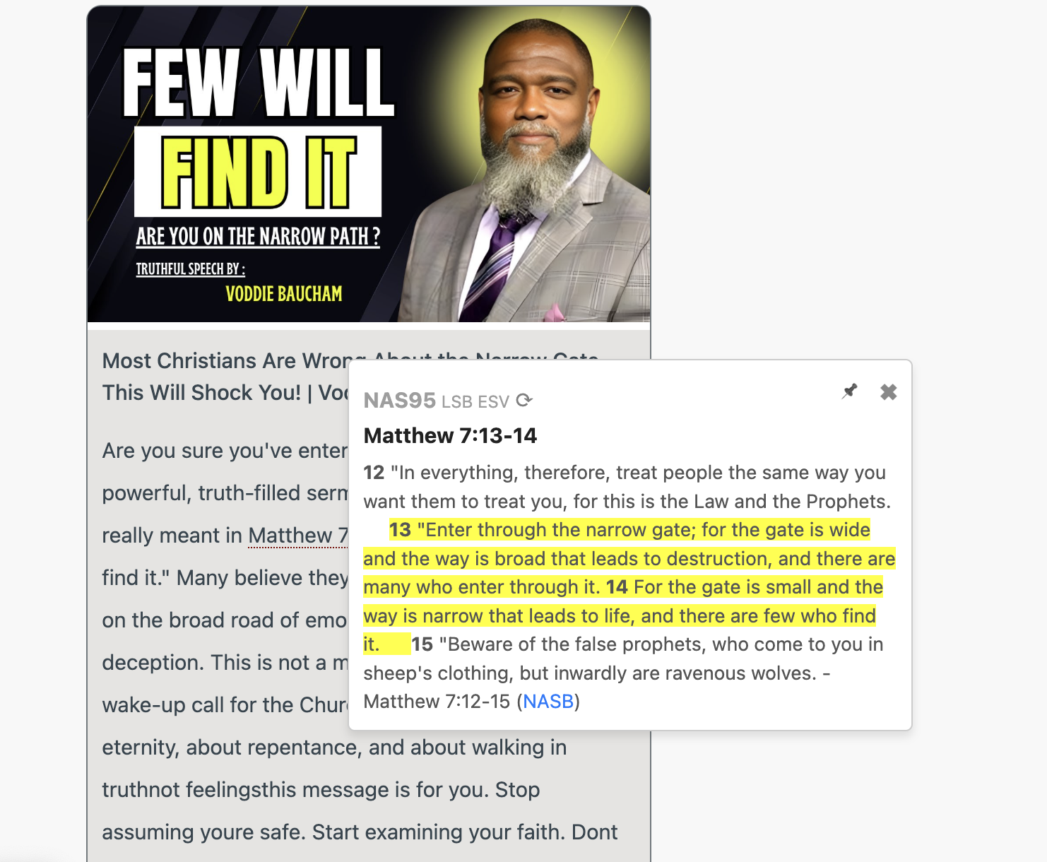 Scripture Popup